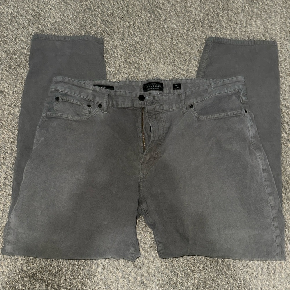 LUCKY BRAND MENS 121 SLIM STRAIGHT CORDUROY PANTS